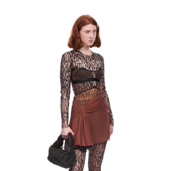 Kasia Kucharska Rubber Long Sleeve Top in Black - Picture 3 of 5